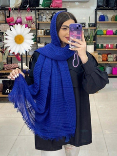 شال نخی حصیری زنانه پلیسه