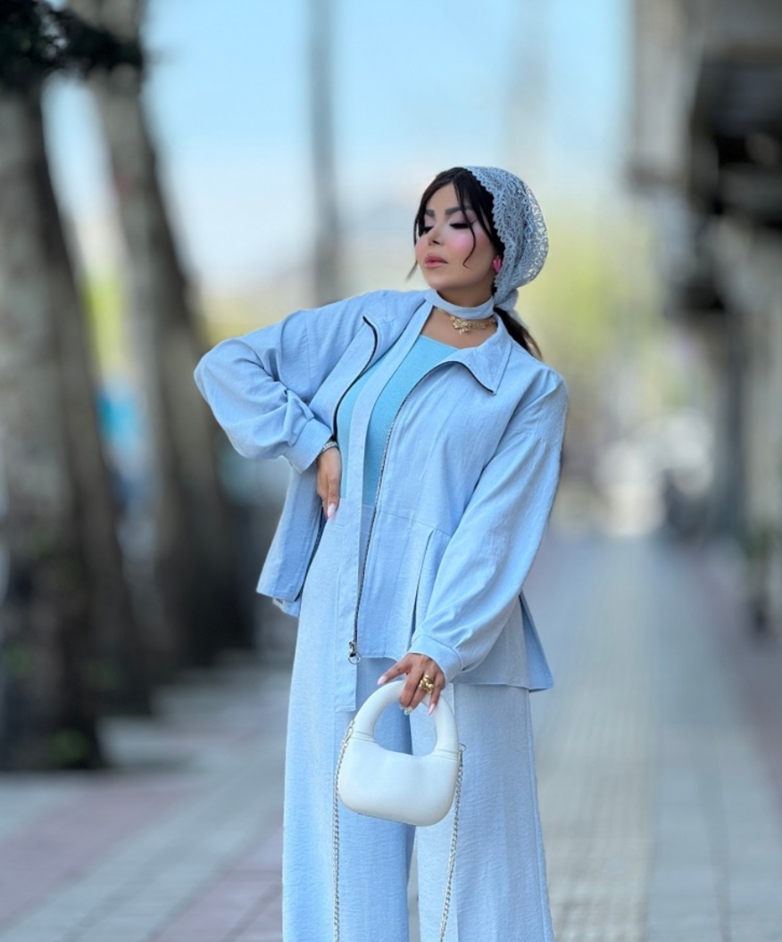 ست مانتو شلوار عروسکی زنانه