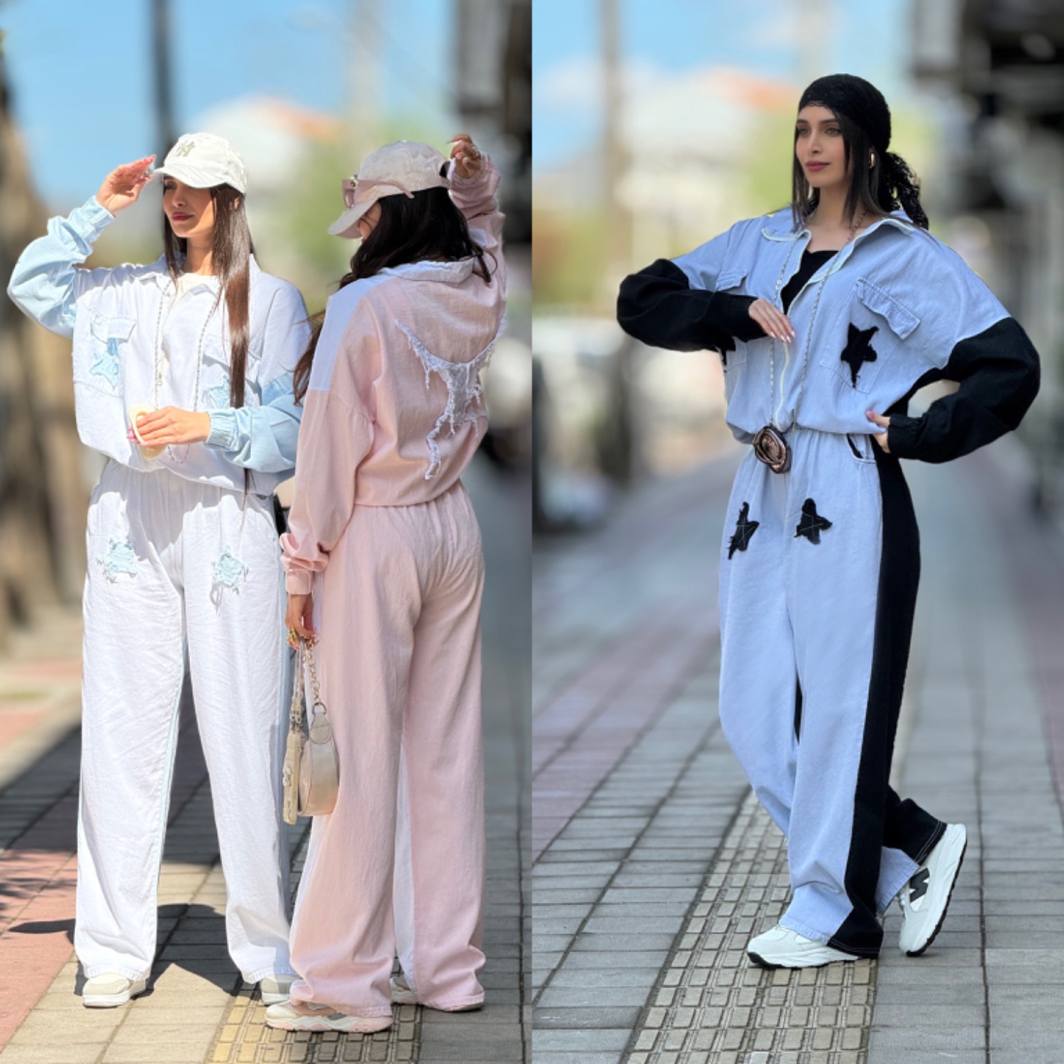 ست بامبر شلوار زنانه مدل ستاره