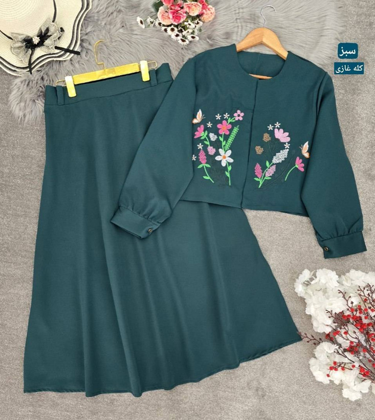 ست شومیز دامن زنانه گلدوزی شده