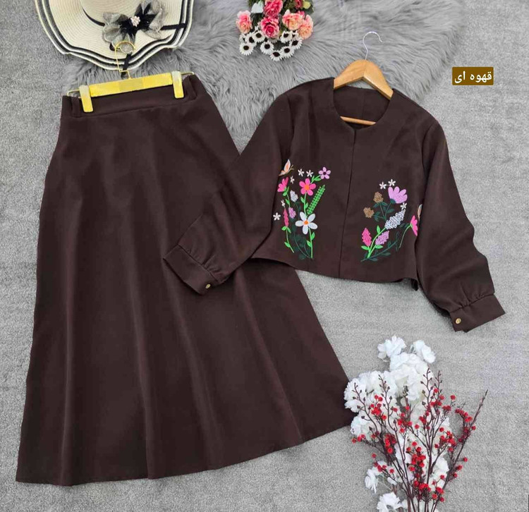 ست شومیز دامن زنانه گلدوزی شده
