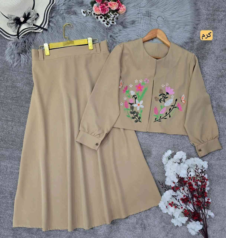 ست شومیز دامن زنانه گلدوزی شده