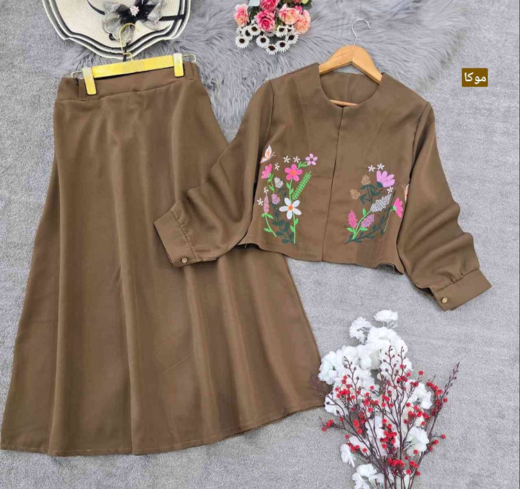 ست شومیز دامن زنانه گلدوزی شده