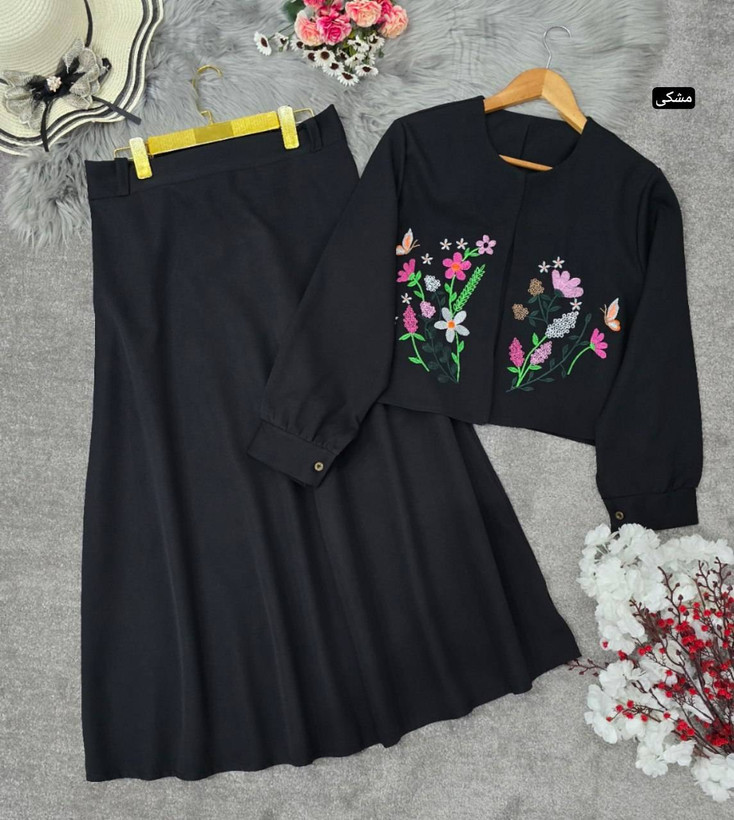 ست شومیز دامن زنانه گلدوزی شده