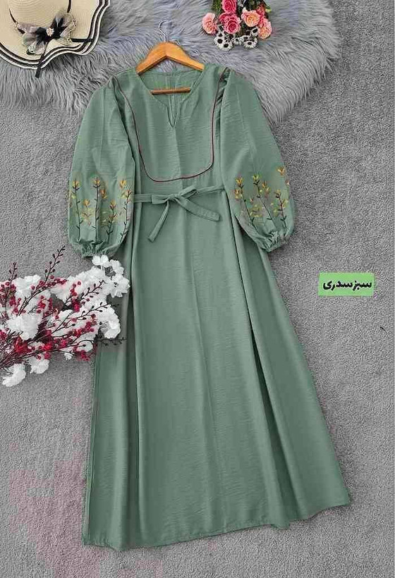 مانتو بلند-کفتان گلدوزی فریسایز تا ۵۰ - فروشگاه راشین سیتی