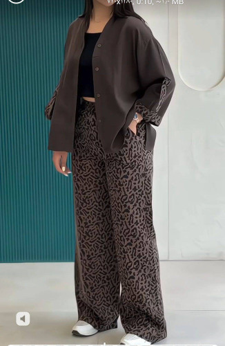 ست شومیز شلوار زنانه پلنگی