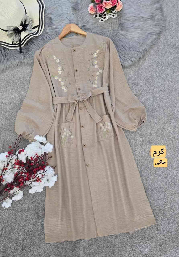 مانتو شانتون گلدوزی زنانه