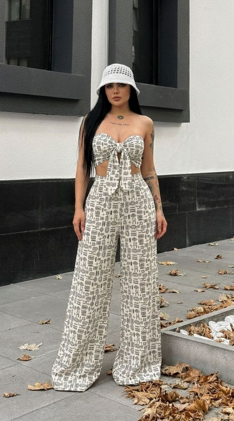ست نیمتنه شلوار تابستونی زنانه