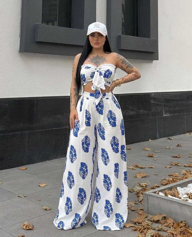 ست نیمتنه شلوار تابستونی زنانه